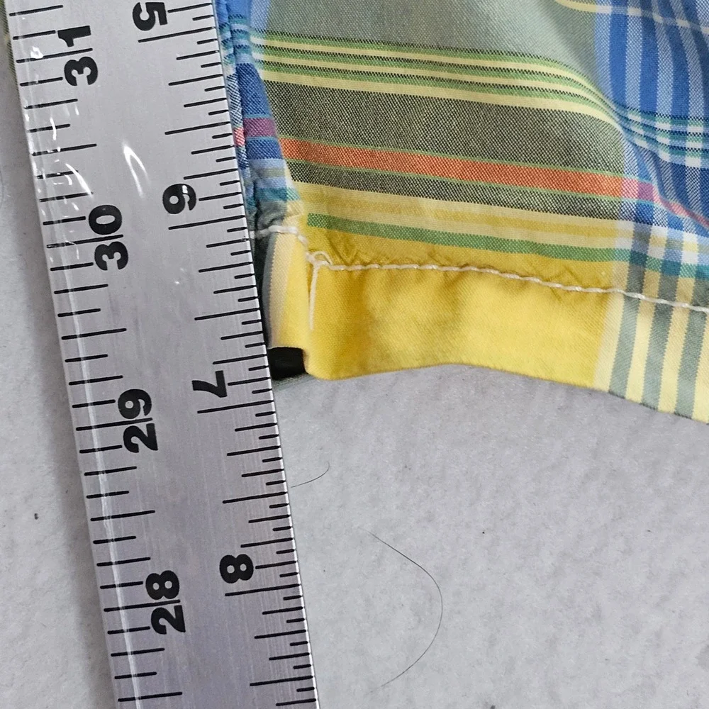 Polo Ralph Lauren Men XXL Yellow Plaid Swim Trunks Board Shorts Mesh Lined Cargo